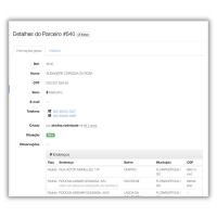 Imagem da tela Parceiros